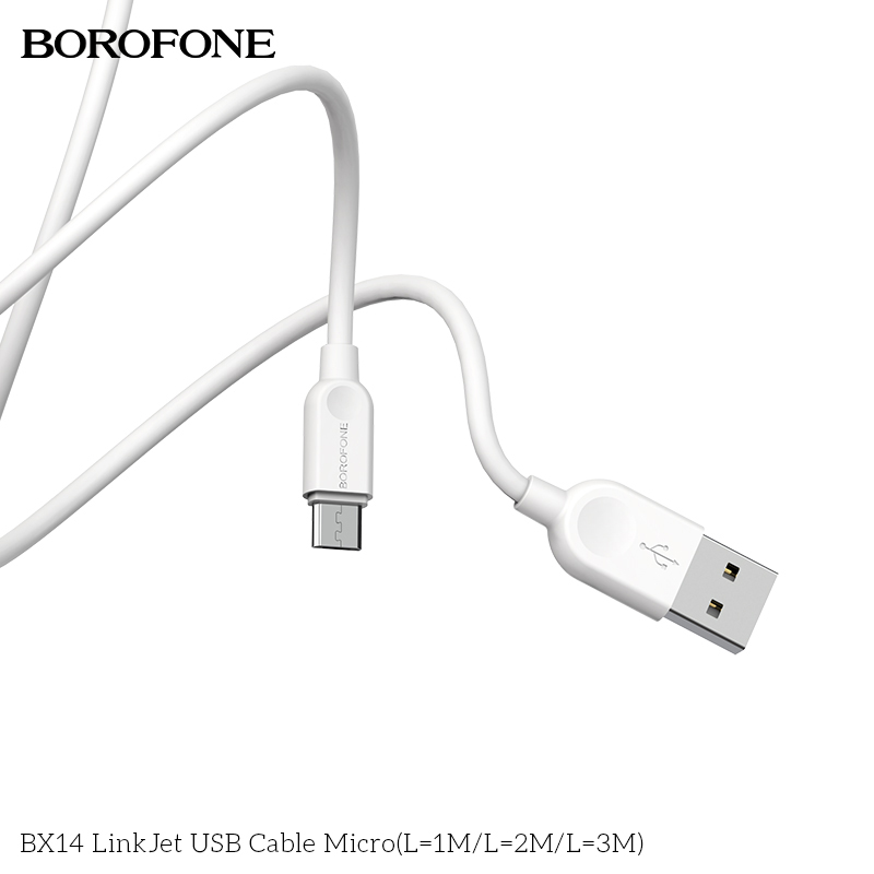 BOROFONE BX14 LinkJet USB-A to Micro-USB cable 2m NZ